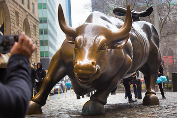 Image showing Charging Bull in Lower Manhattan, NY.