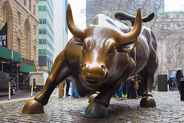 Image showing Charging Bull in Lower Manhattan, NY.