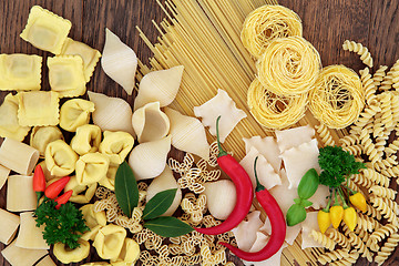 Image showing Pasta with Herbs and Spice