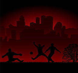 Image showing football silhouette