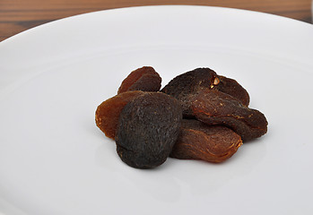 Image showing Apricots on plate