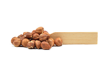 Image showing Hazelnuts on white