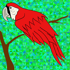 Image showing Big Red Parrot