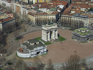 Image showing Milan aerial view