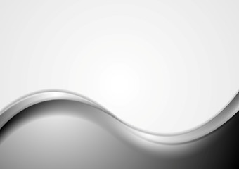 Image showing Abstract grey wavy background