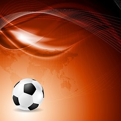 Image showing Soccer bright background with abstract waves