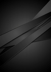 Image showing Black stripes tech vector background