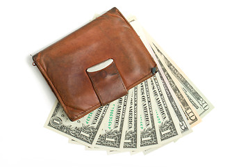 Image showing leather wallet with money