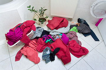 Image showing dirty clothes ready for the wash