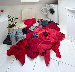 Image showing dirty clothes ready for the wash