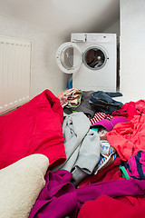 Image showing dirty clothes ready for the wash