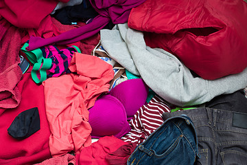 Image showing dirty clothes ready for the wash