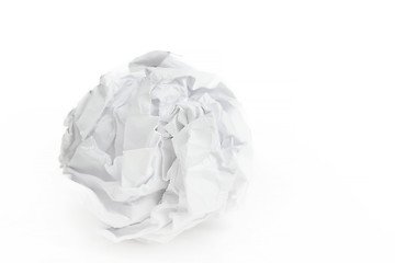 Image showing close-up of crumpled paper ball 