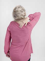 Image showing Woman back aches