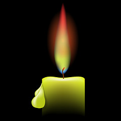 Image showing Burning Single Candle