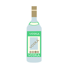 Image showing Stylized bottle of Russian vodka