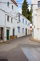 Image showing Tossa de Mar, Spain, Carrer la Guardia street at summer day