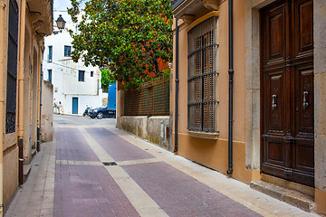 Image showing Tossa de Mar, Spain, Carrer la Guardia street at summer day