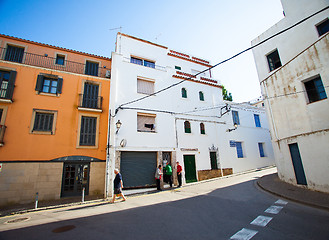 Image showing Spain, Tossa de Mar, street in Mediterranean town