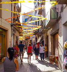 Image showing Tossa de Mar, Catalonia, Spain, Carrer la Guàrdia street