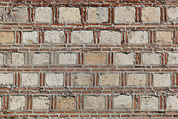 Image showing Medieval brick wall