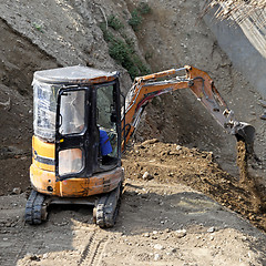 Image showing Mini excavator