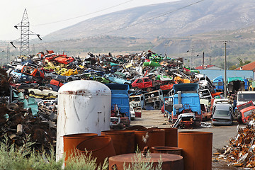 Image showing Car scrap yard