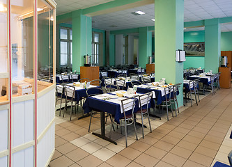 Image showing The dining room of the sanatorium Marcial Water, RUSSIA - NOVEMB