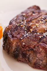 Image showing Grilled beef steak with seasoning