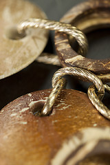 Image showing Scratched and tarnished old silver jewellery