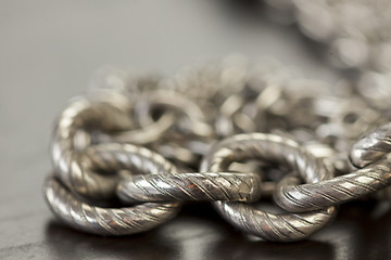 Image showing Assorted silver costume jewellery