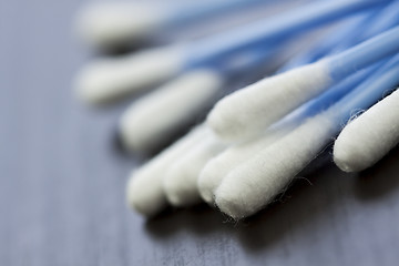 Image showing Random pile of cotton ear buds