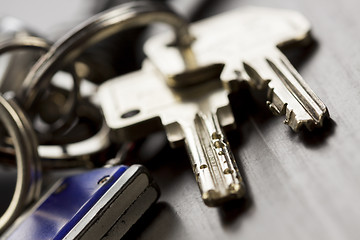 Image showing Macro Shot of Keys on Top of the Table