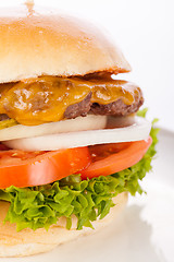 Image showing Cheeseburger with cole slaw