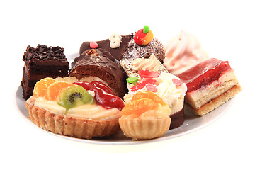 Image showing different sweet deserts isolated