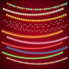Image showing Christmas Electric Garlands Set