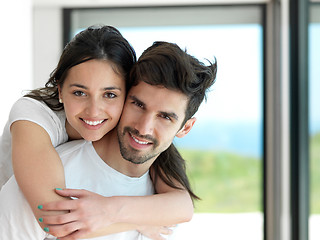 Image showing relaxed young couple at home