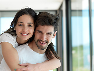 Image showing relaxed young couple at home