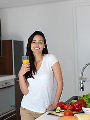 Image showing happy young couple in kicthen