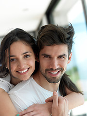 Image showing relaxed young couple at home