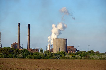 Image showing Chimney of a Power plant