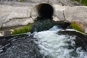 Image showing Filth flowing out from sewage