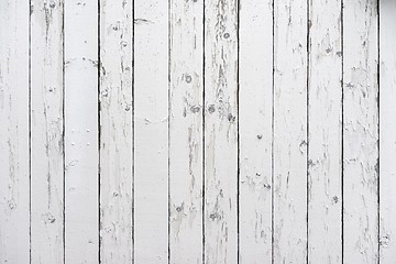 Image showing White wooden fence closeup photo