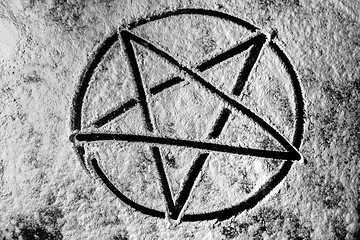 Image showing Pentagram closeup photo