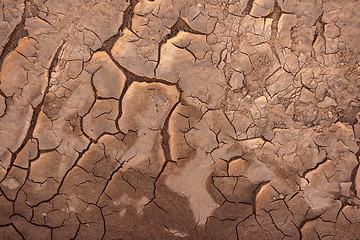 Image showing Dry soil closeup before rain