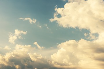 Image showing Beautiful sky with fluffy clouds