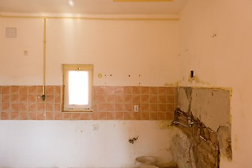 Image showing Empty abandoned old kitchen