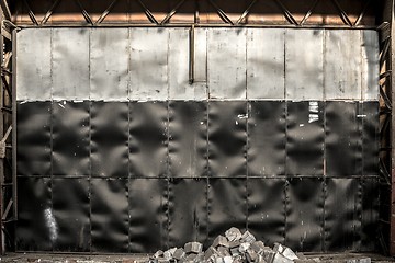 Image showing Steel background in factory