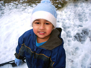 Image showing Enjoying snow