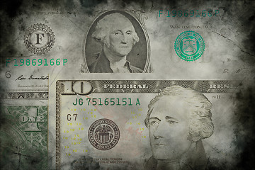 Image showing USA dollar money banknotes texture grunge background